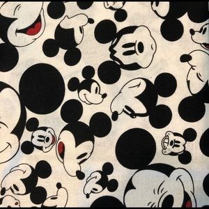 NWT Mickey Mouse Cotton Fabric Disney